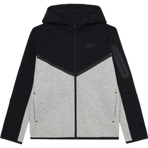 Nike Tech Fleece Zip Hoodie Black/Grey (GS)