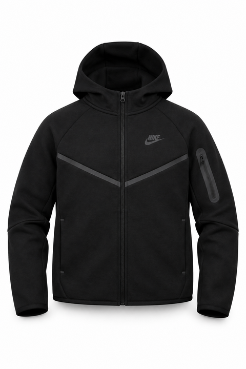 Nike Tech Fleece Zip Hoodie Black (Junior)