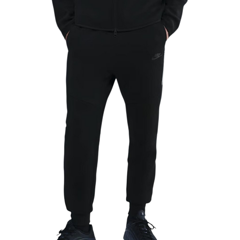 NIKE Tech Fleece Joggers Black White Reflective