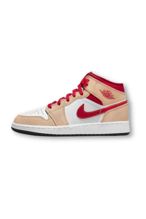 NIKE - Air Jordan 1 Mid Light Curry Cardinal