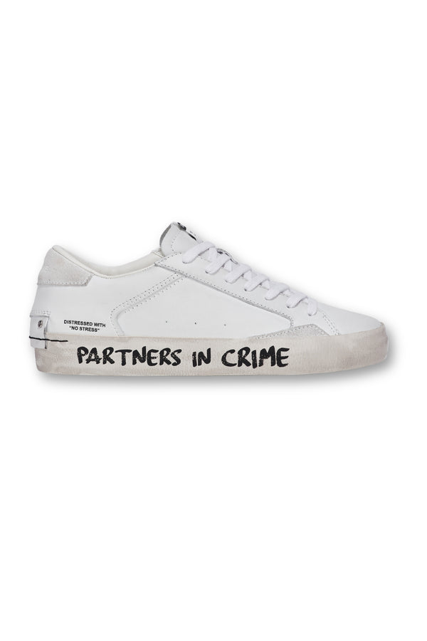 CRIME LONDON - Distressed Graffiti White