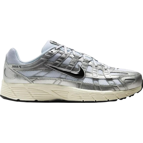 Nike P-6000 White Metallic Silver Flat Silver Black