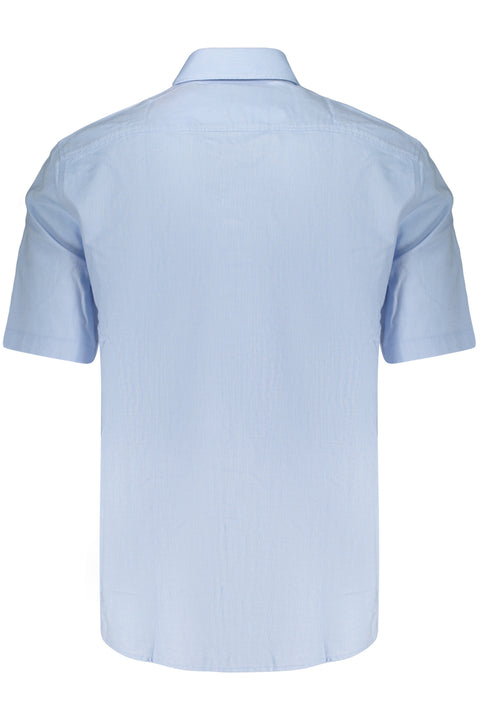 Boss Camicia Maniche Corte Uomo Azzurro