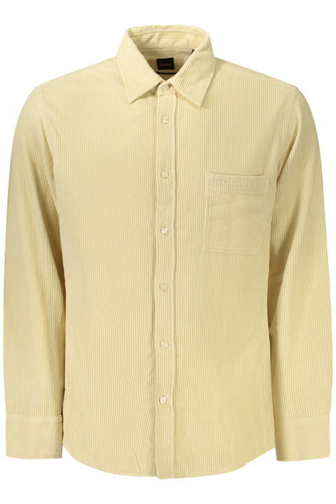 Boss Camicia Maniche Lunghe Uomo Beige