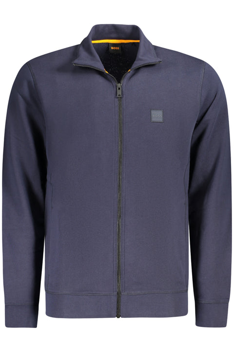 Boss Felpa Con Zip Uomo Blu