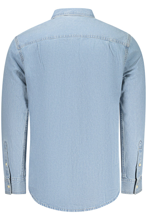 Calvin Klein Camicia Maniche Lunghe Uomo Azzurro