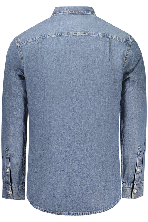 Calvin Klein Camicia Maniche Lunghe Uomo Blu