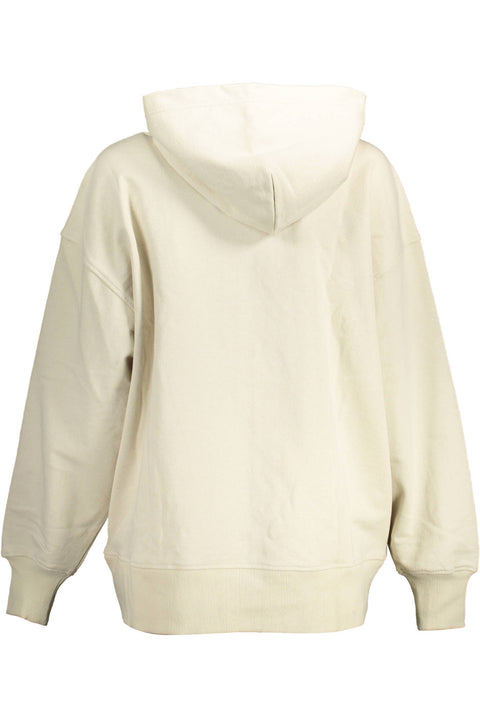 Calvin Klein Felpa Con Zip Donna Beige