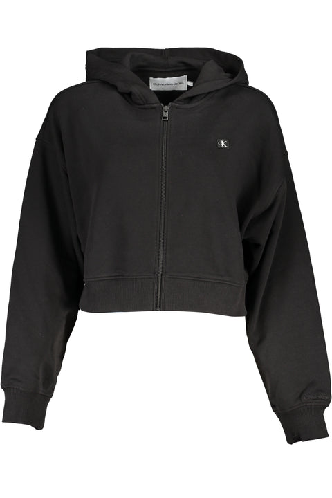 Calvin Klein Felpa Con Zip Donna Nero