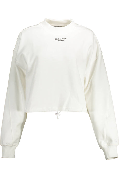 Calvin Klein Felpa Senza Zip Donna Bianco