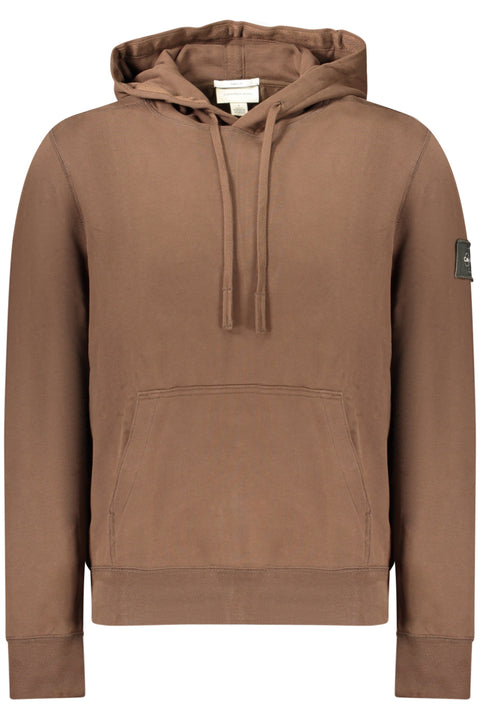 Calvin Klein Felpa Senza Zip Uomo Marrone
