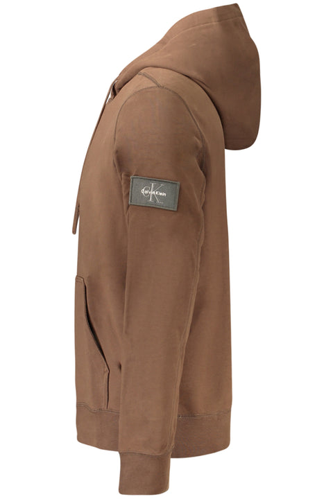 Calvin Klein Felpa Senza Zip Uomo Marrone