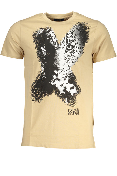 Cavalli Class T-Shirt Maniche Corte Uomo Beige