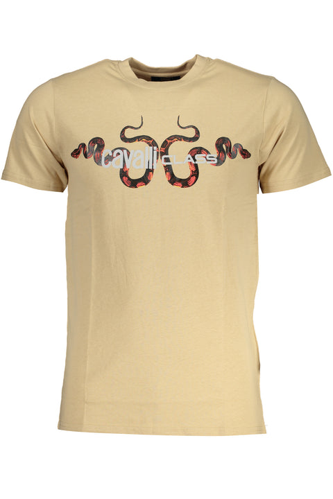 Cavalli Class T-Shirt Maniche Corte Uomo Beige
