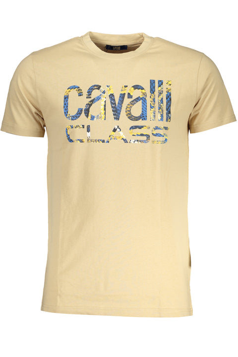 Cavalli Class T-Shirt Maniche Corte Uomo Beige
