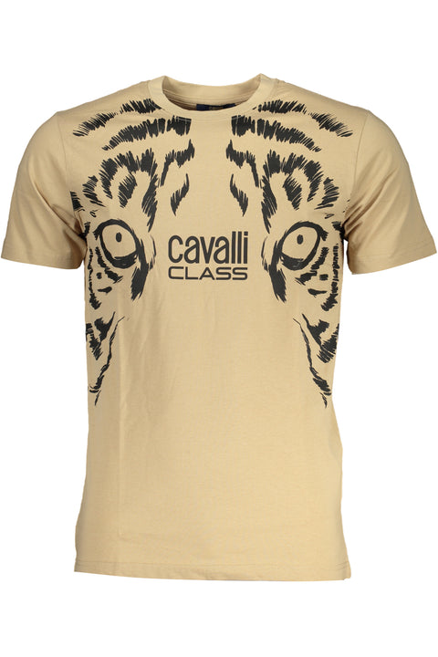 Cavalli Class T-Shirt Maniche Corte Uomo Beige