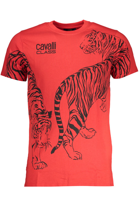 Cavalli Class T-Shirt Maniche Corte Uomo Rosso