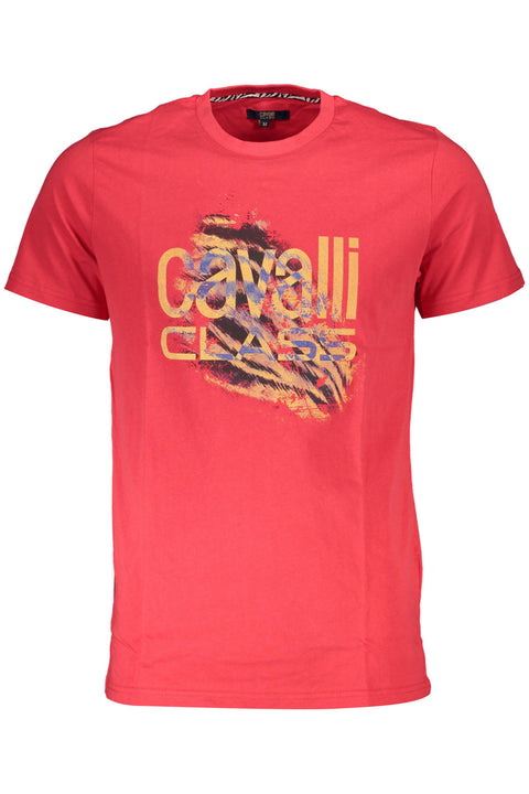 Cavalli Class T-Shirt Maniche Corte Uomo Rosso