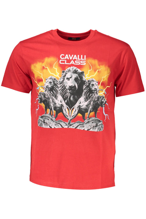 Cavalli Class T-Shirt Maniche Corte Uomo Rosso