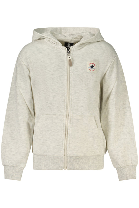 Converse Felpa Con Zip Bambino Grigio