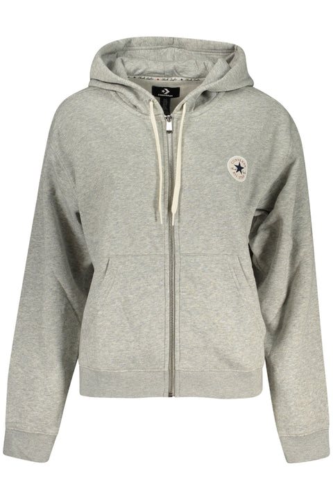 Converse Felpa Con Zip Donna Grigio