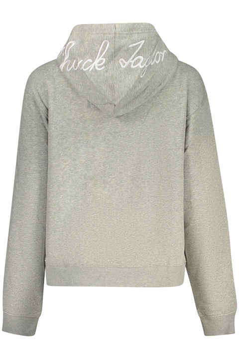 Converse Felpa Con Zip Donna Grigio