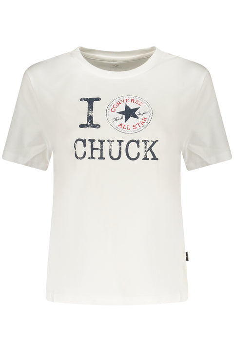 Converse T-Shirt Maniche Corte Donna Bianco
