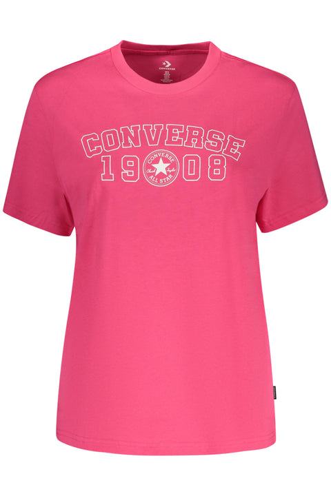 Converse T-Shirt Maniche Corte Donna Rosa