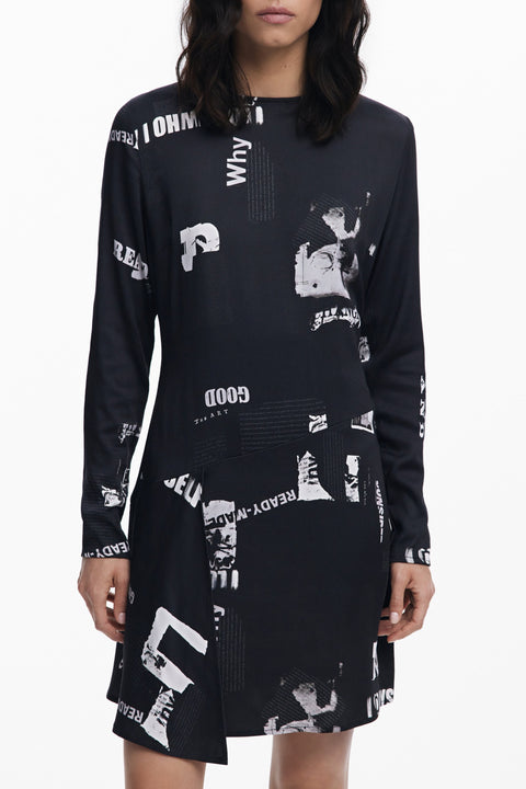 Desigual Abito Corto Donna Nero