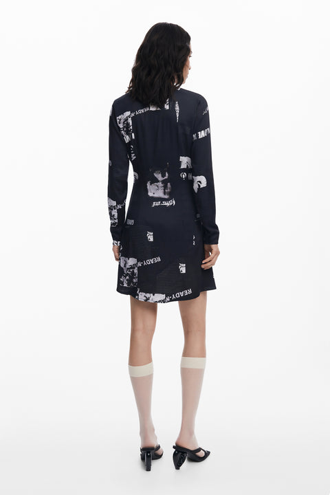 Desigual Abito Corto Donna Nero