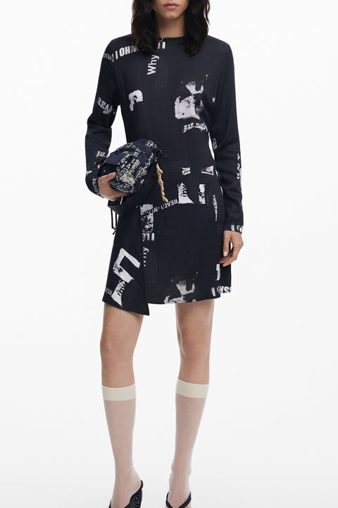 Desigual Abito Corto Donna Nero