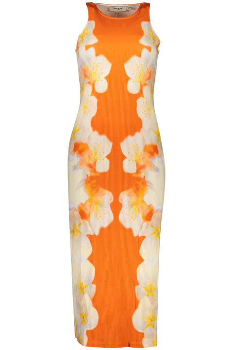 Desigual Abito Lungo Donna Arancio