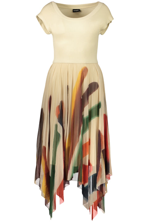 Desigual Abito Lungo Donna Beige