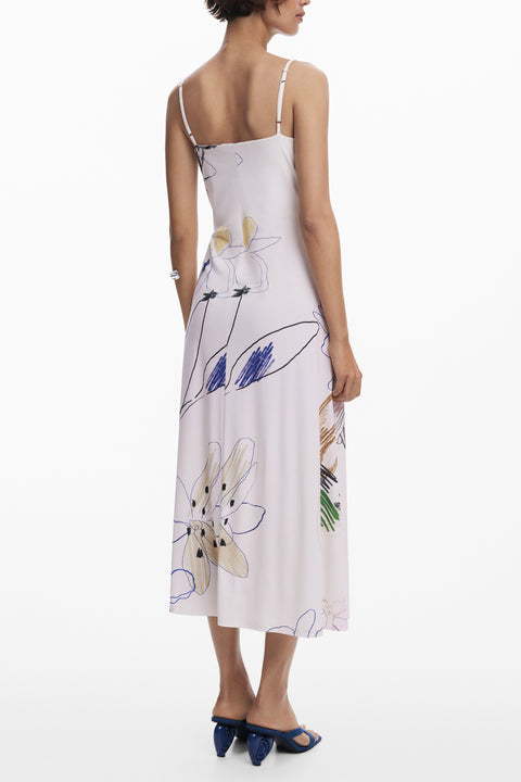 Desigual Abito Lungo Donna Bianco