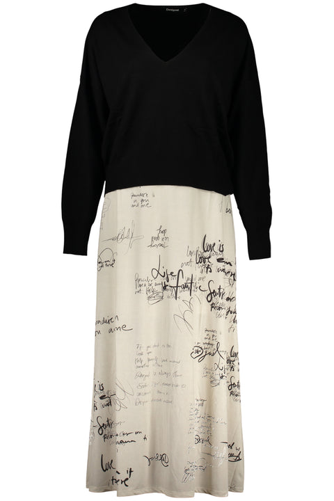 Desigual Abito Lungo Donna Bianco