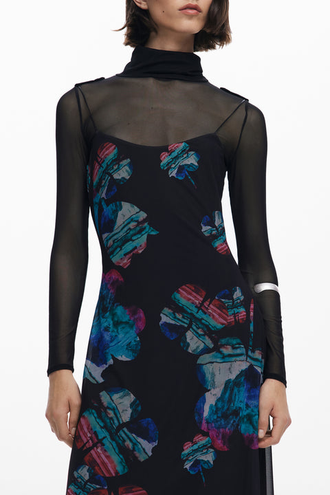 Desigual Abito Lungo Donna Nero