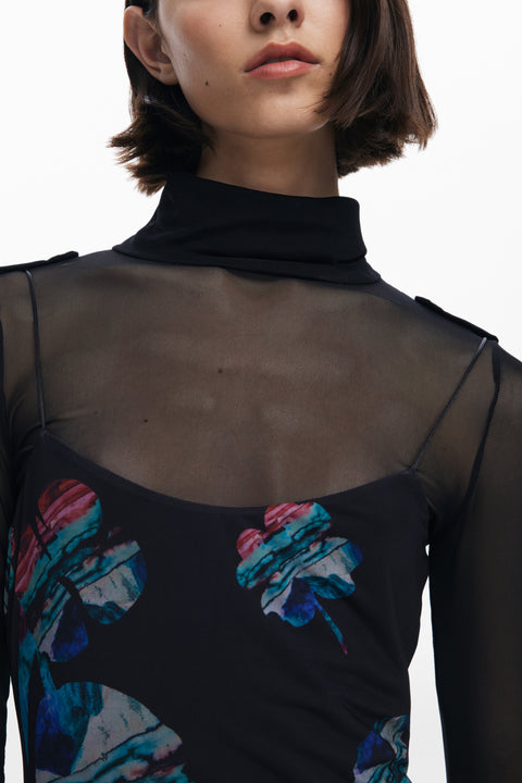 Desigual Abito Lungo Donna Nero
