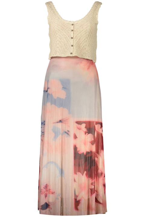 Desigual Abito Lungo Donna Rosa