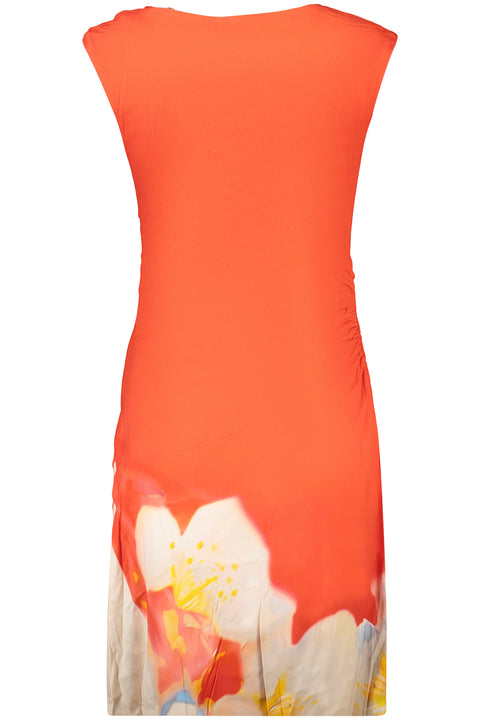 Desigual Abito Lungo Donna Rosso