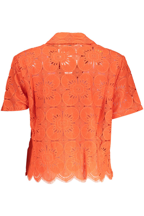 Desigual Camicia Maniche Corte Donna Arancio