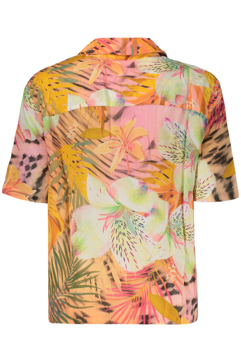 Desigual Camicia Maniche Corte Donna Arancio