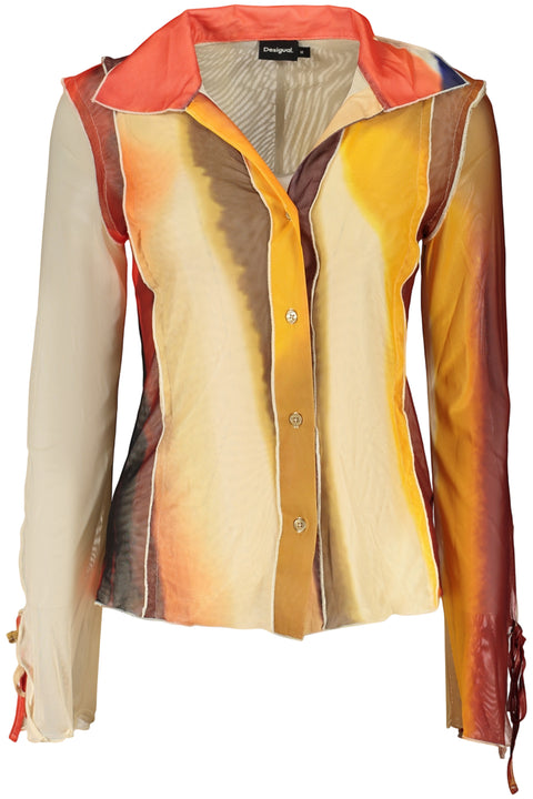 Desigual Camicia Maniche Lunghe Donna Beige