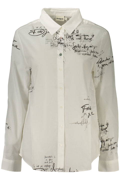 Desigual Camicia Maniche Lunghe Donna Bianco