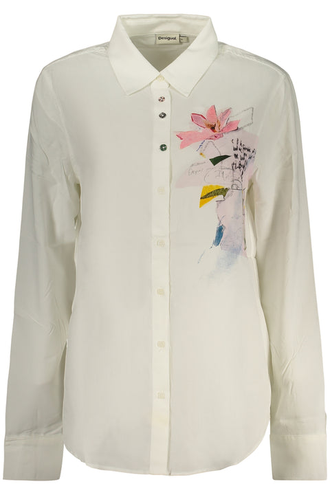 Desigual Camicia Maniche Lunghe Donna Bianco