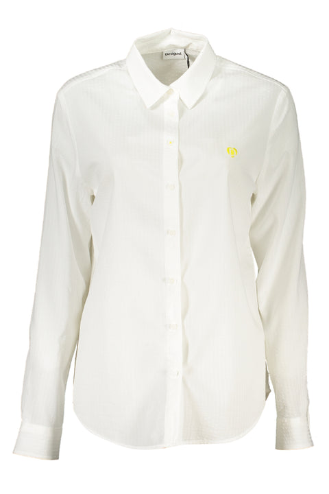 Desigual Camicia Maniche Lunghe Donna Bianco