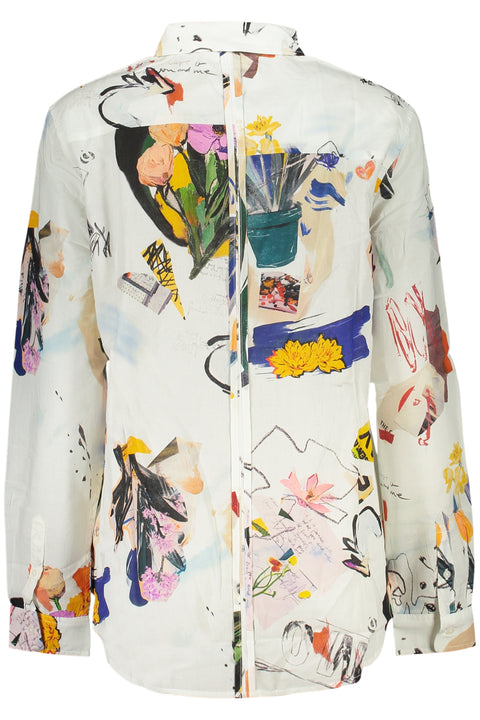Desigual Camicia Maniche Lunghe Donna Bianco