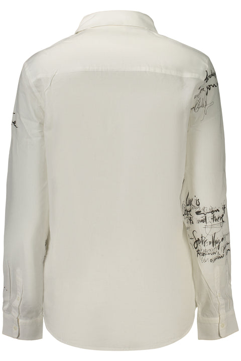 Desigual Camicia Maniche Lunghe Donna Bianco