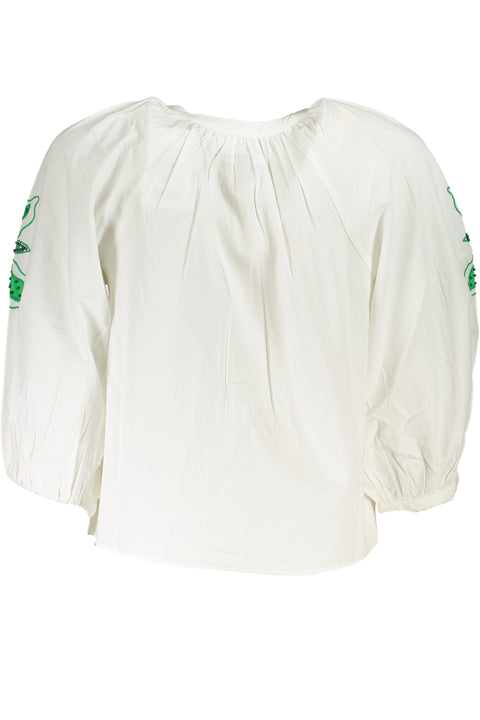 Desigual Camicia Maniche Lunghe Donna Bianco