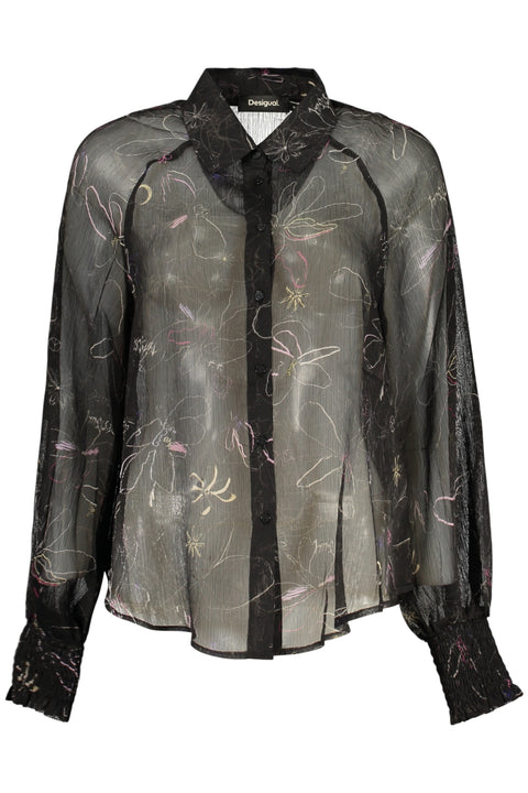 Desigual Camicia Maniche Lunghe Donna Nero