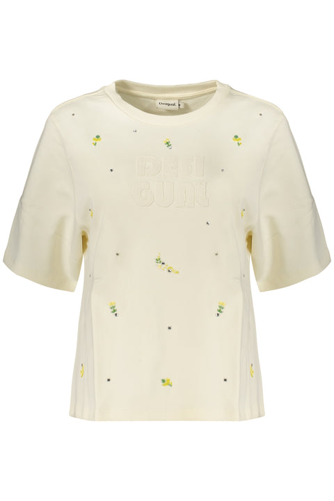Desigual Felpa Senza Zip Donna Bianco